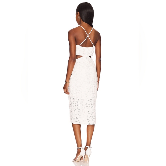 P1. NWT LPA PERLA MIDI CUTOUT DRESS - Picture 4 of 9